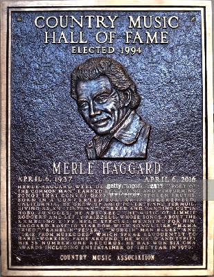 Merle Haggard Hall of Fame Plaque